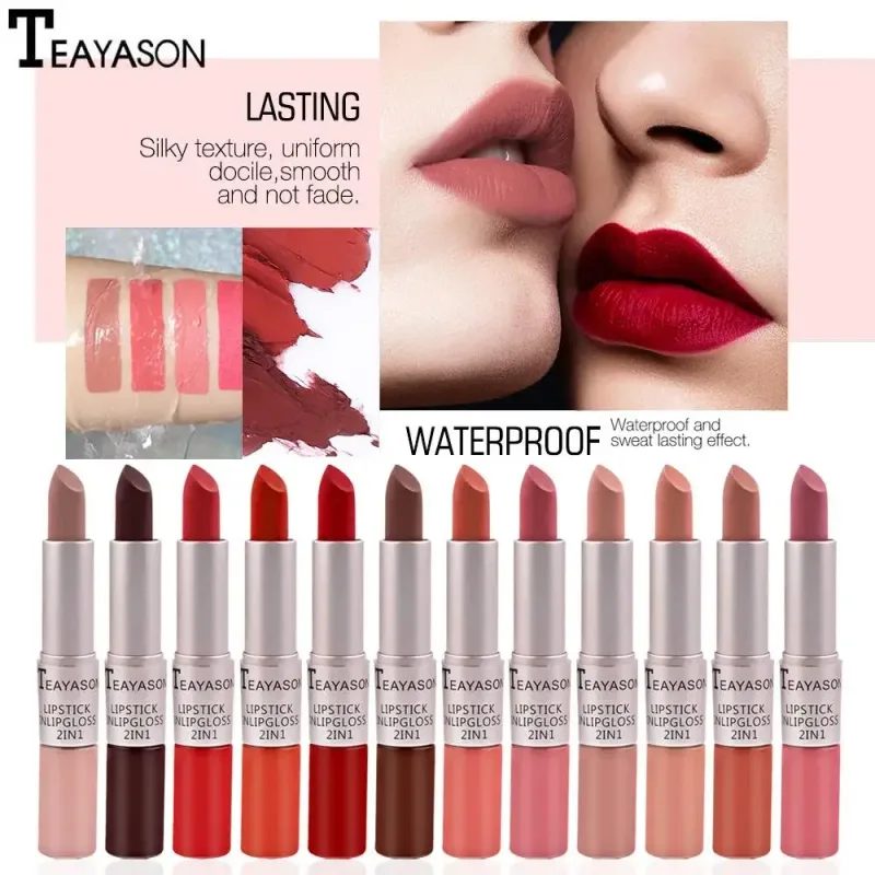 Matte Liquid Lipstick Waterproof Non Transfer Long Wear Pink Lip Gloss Tint Moisturizing Makeup for Women Ladies — image 6