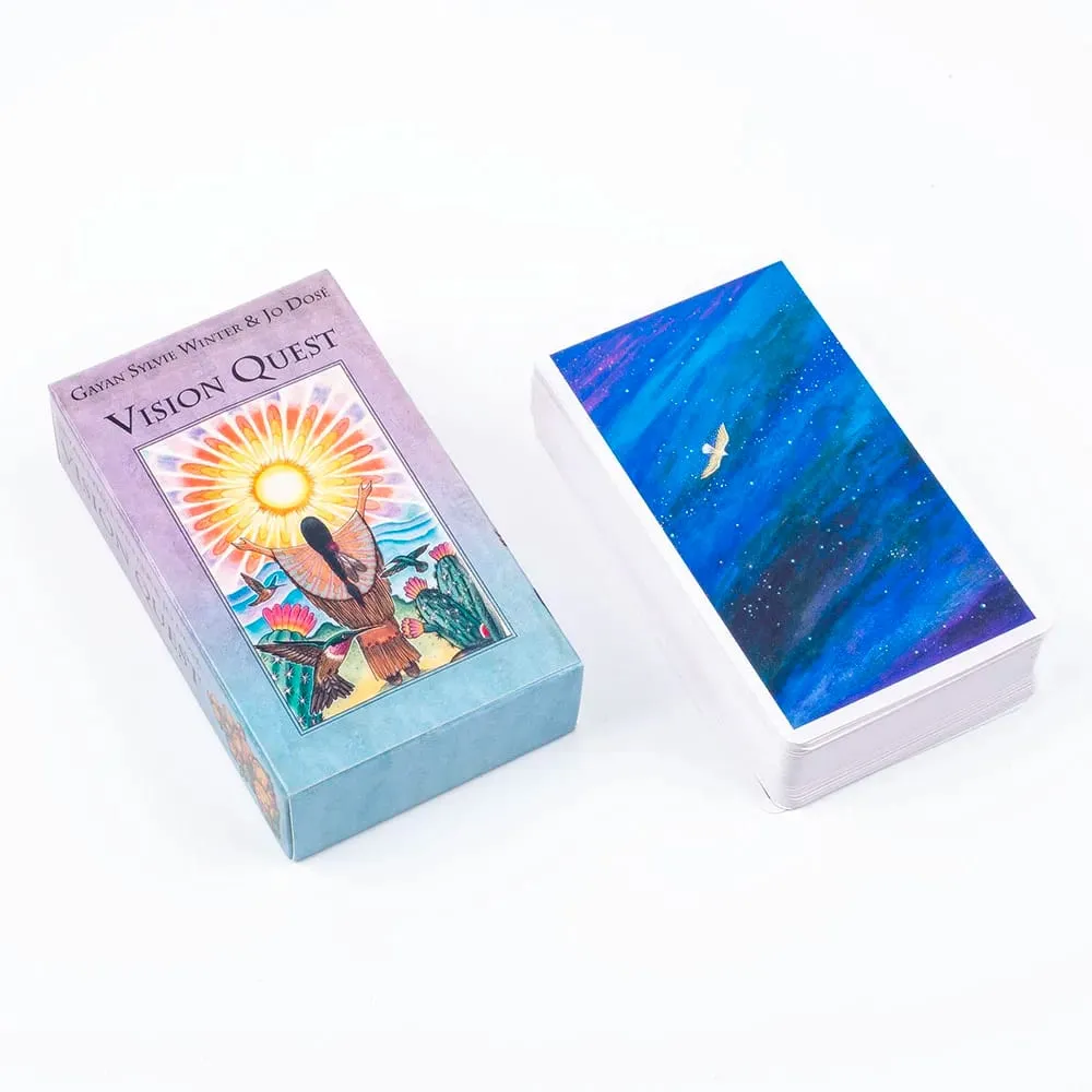 Heiße Verkäufe Vision Quest Tarot 78-Karten Deck 10,3*6 cm Fate Divination Tarot Karten Wahrsagerei Karte Spiele party Brettspiel — image 3
