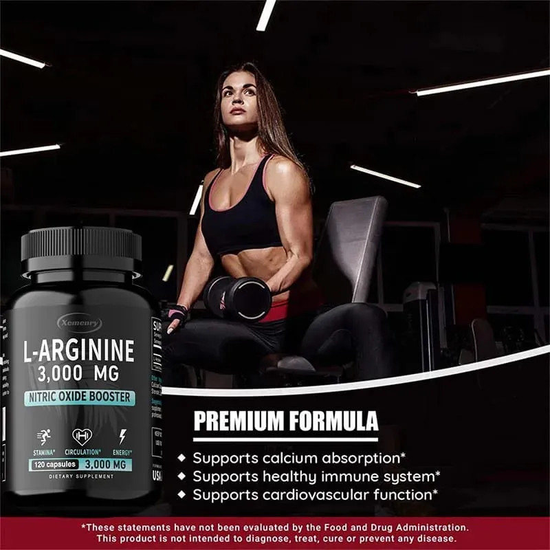 L-Arginina 3000mg - Apoia o crescimento muscular Função vascular aumenta a energia, melhora a resistência e promove a circulação sanguínea — image 5