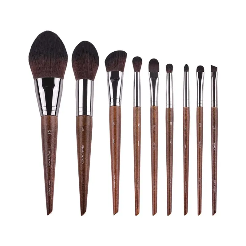 2 peças/35 peças mf pincéis de maquiagem macios de madeira natural, pó, base, corretivo, pincel de maquiagem, blush, ferramentas de sombra de cabelo sintético