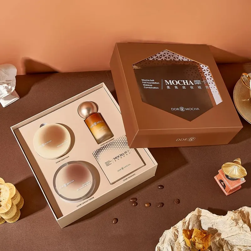 Set Solekan Ddr Mocha American Base sebelum Hadiah Solek Solek Alas Kusyen Bb Cream Powder
