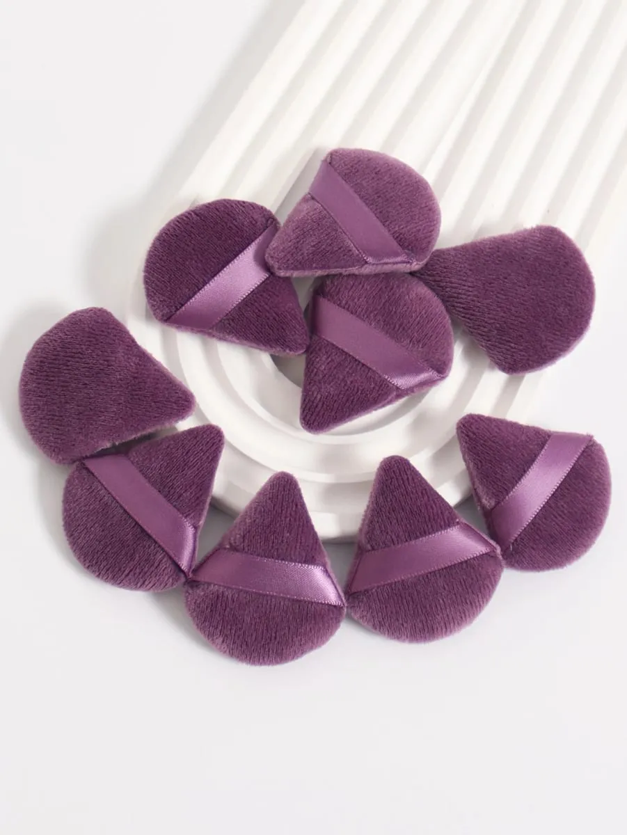 Mini sopro de pó triangular 40-80 unidades aplicam pó solto pressionando-o suavemente no rosto para obter um efeito de configuração