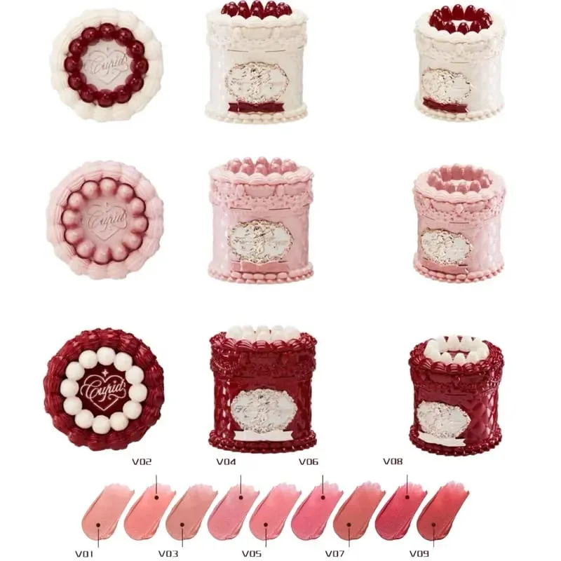 Flor saber morango cupido coleção kit de maquiagem completa profissional rosto paleta blush sombra lábio creme sólido perfume conjuntos