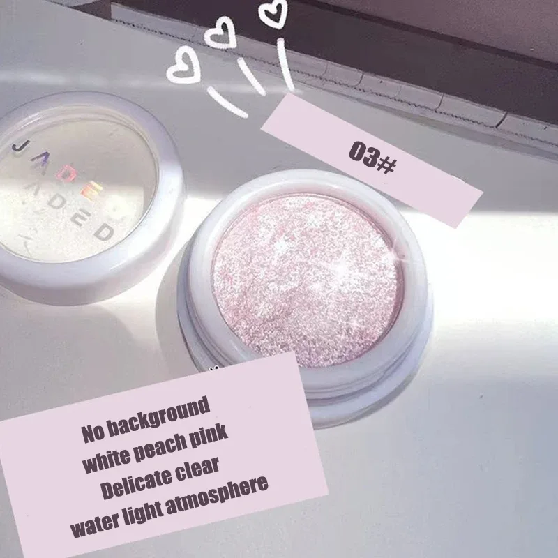 Monochrome Glitter Eyeshadow Gold Shining Brighten Eyes Makeup Long Lasting Eye Brightening Makeup Pearlescent Shimmer EyeShadow — image 9