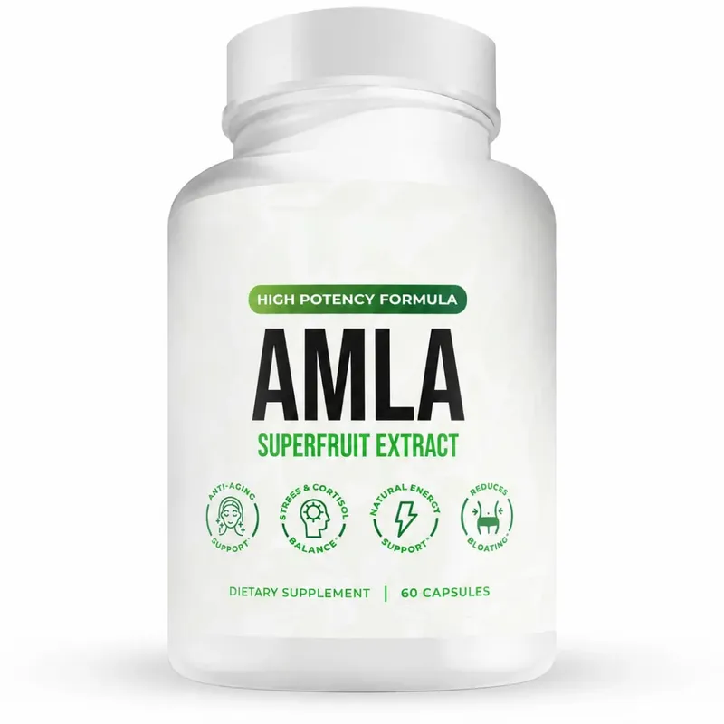 Extrato de fruta Amla 1000mg Cápsulas Suplemento de Superfruta Suporte Energético 60 Cápsulas 30 Porções Vegano Não OGM Sem Glúten