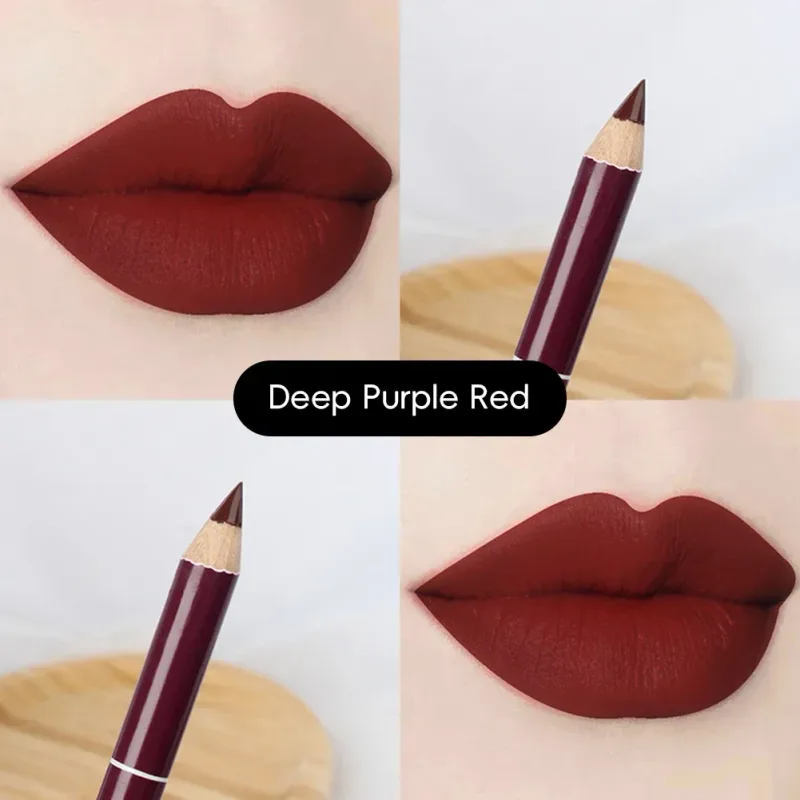 Waterproof Lip Liner Matte Nuede Red Long Lasting Makeup Pens Non-stick Cup Lipstick Women Party Makeup Lip Cosmetics