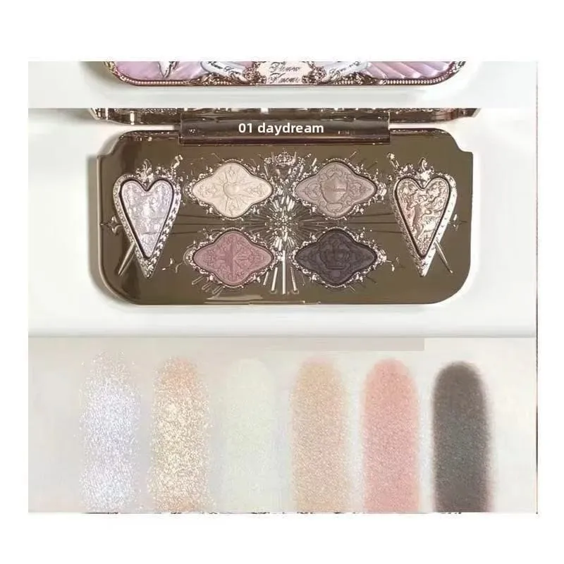 Flower Knows Unicorn Paleta de sombras vintage blush iluminador batom fofo cosméticos femininos para mulheres