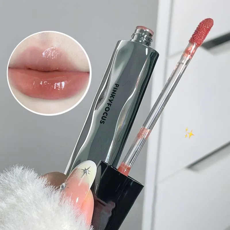 Nude Mirror Lip Gloss Clear Moisturizing Hydrating Water Light Jelly Plump Lip Glaze Oil Lipstick Tint Makeup Korean Cosmetics