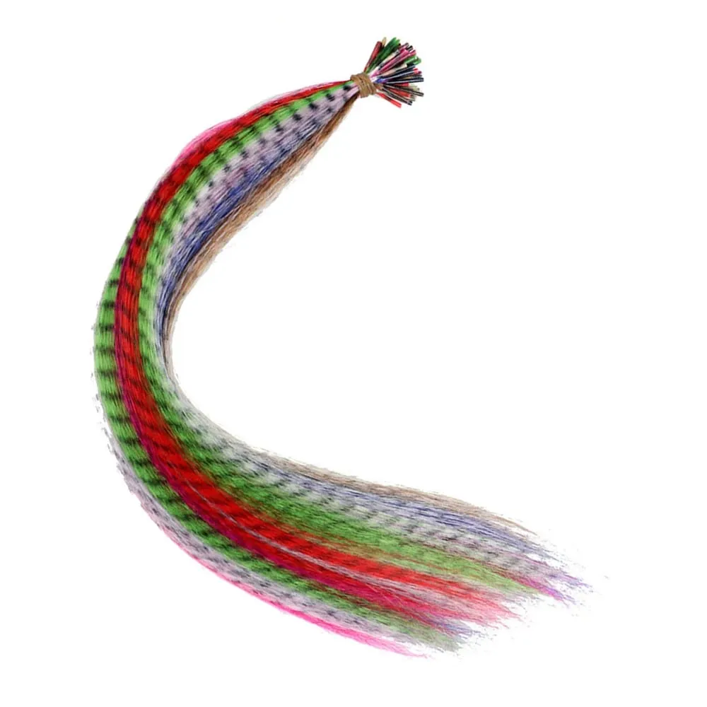 50 fios/pacote sintético colorido i-tip vara extensões de cabelo de pena cabelo reto 16 Polegada para mulher fibra de alta temperatura