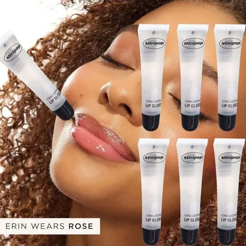 2/3/6pcs brilho labial transparente hidratante de longa duração | Óleo de base labial não pegajoso, acabamento de alto brilho, cosméticos para cuidados com os lábios 18ml