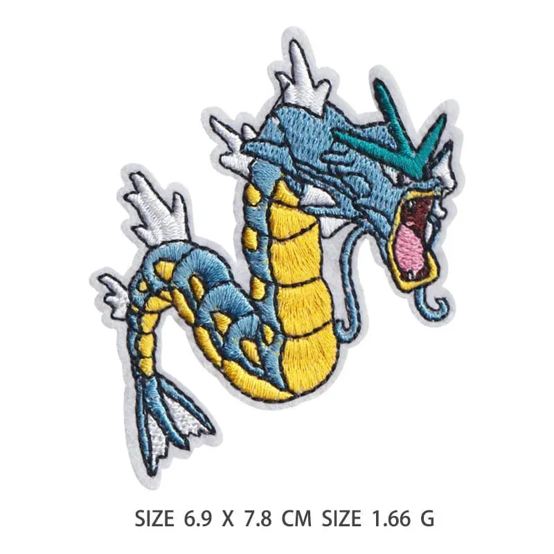 Cloth Patch Pikachu Clothes Stickers Sew on Embroidery Patches Applique Iron on Clothing Cartoon DIY Garment Decor