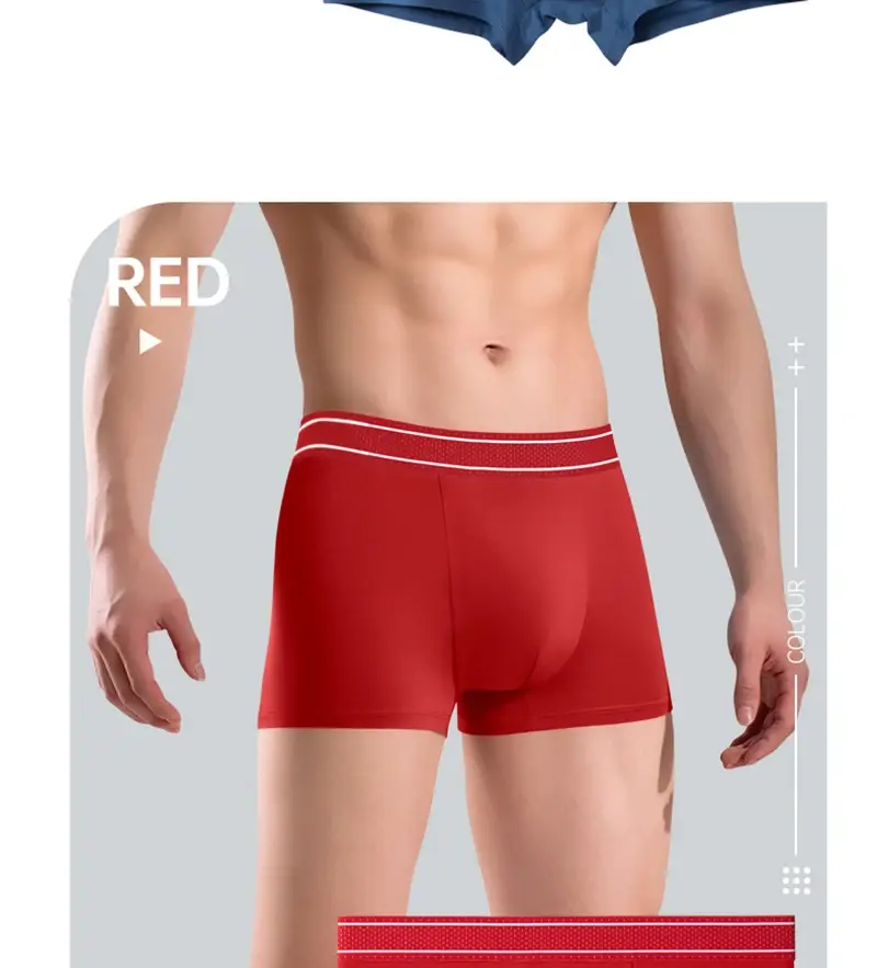 Mens Modal Boxer Shorts Seamless Seperation Bullet Pouch Soft Panties Large Size Breathable Underpants Comfortable Underwear