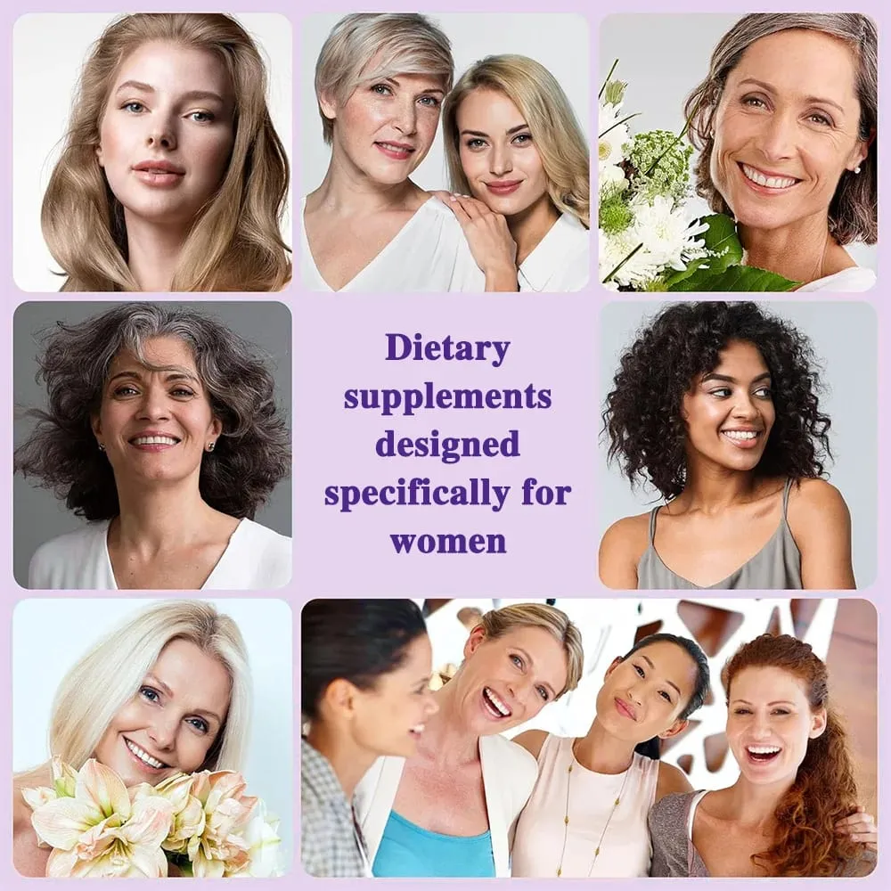 1000 mg de suporte hormonal - suplementos à menopausa para mulheres - apoia o equilíbrio hormonal natural, conforto e bem-estar mensal