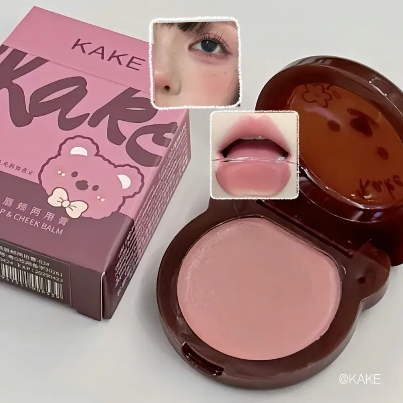 Urso multi-uso bochecha batom cremoso textura macia natural clareamento tez diariamente blush aveludado suave batom maquiagem