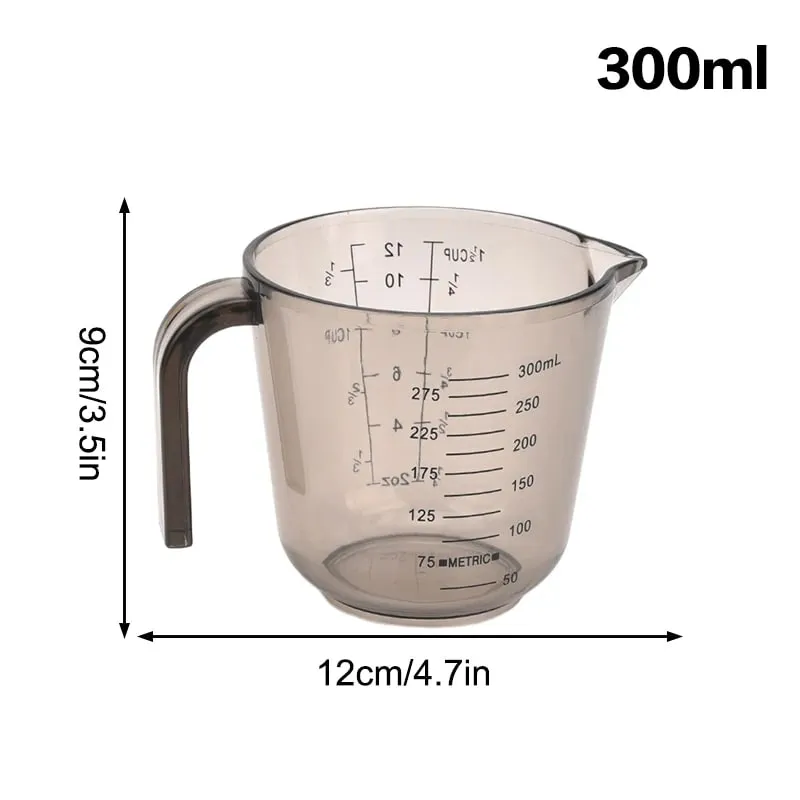 1 件烘焙液量杯 PS 刻度杯塑膠量燒杯廚房烘焙工具 150/300/600/1000ml