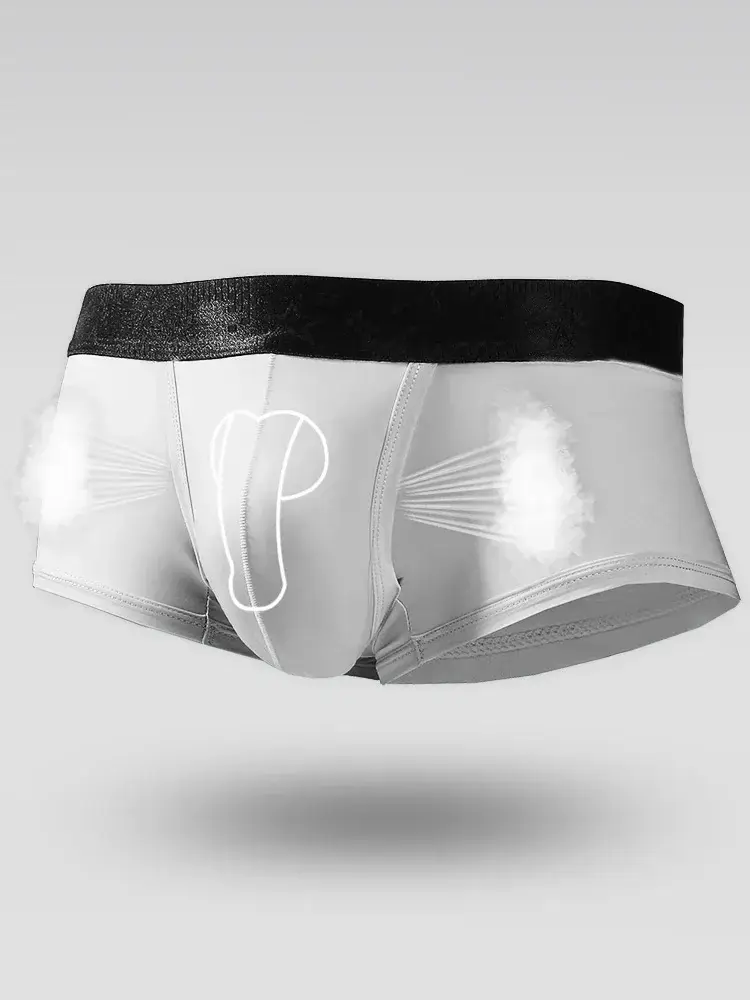 Spermatic underpants Men's ice silk summer thin boys' scrotal buttonstock split varicose boxer shorts