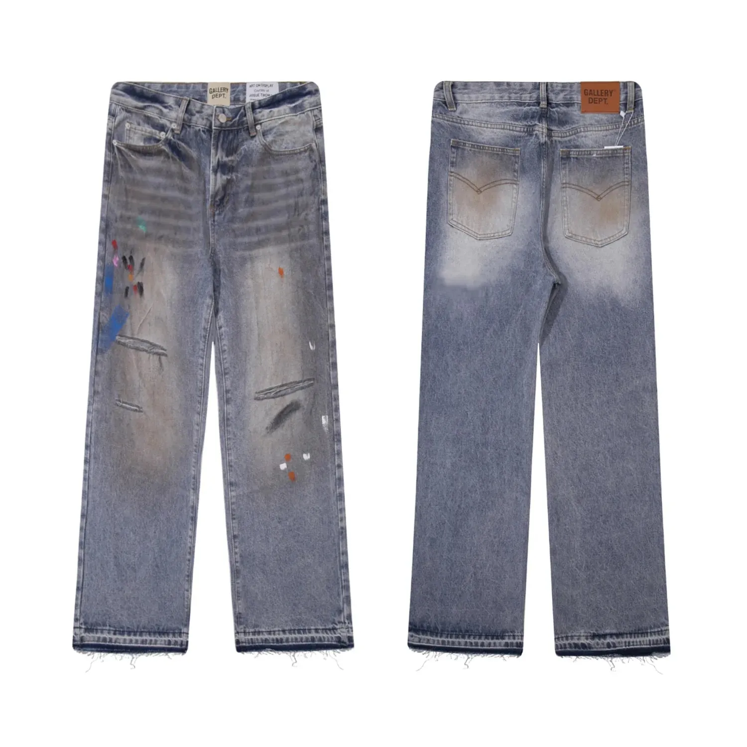 Calça jeans boca de sino lavada e gasta com patchwork