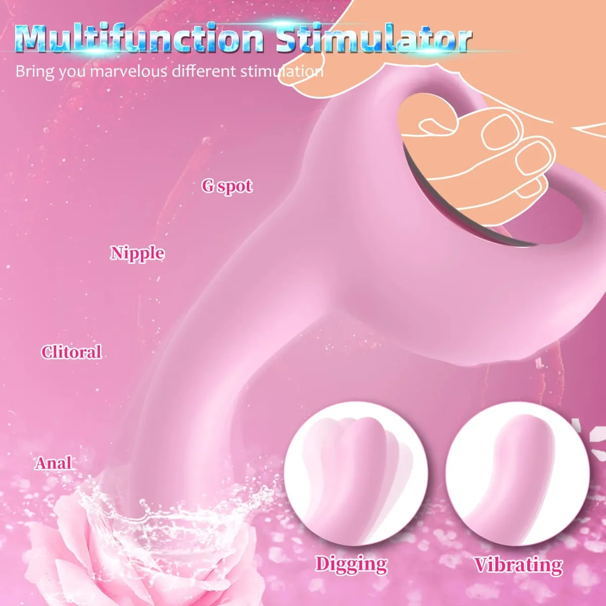 Vibrador anal portátil forte choque, escavação de dedo, vibrador vibratório, massageador de próstata, masturbação masculina, brinquedos sexuais, ponto g, máquina sexual