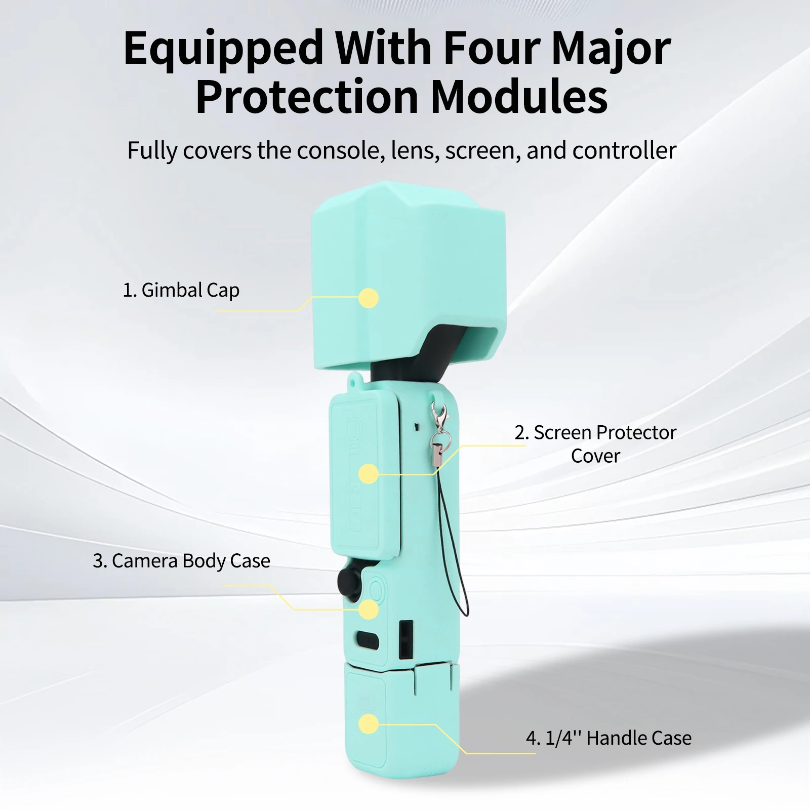 Silicone Protective Case for DJI Osmo Pocket 4P Comprehensive Protection Silicone Cover for DJI Pocket 4Pro Camera Accessories