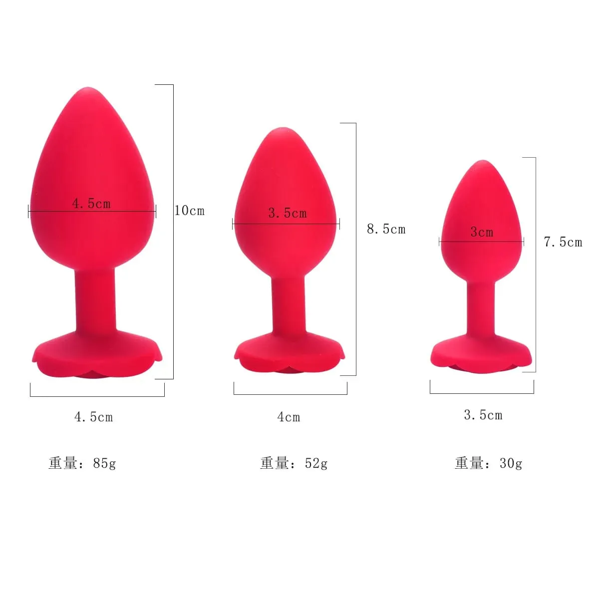 Rosa flor silicone anal contas butt plug conjunto pequeno médio grande anal plug jóias treinador anal vibrador ânus sexo brinquedo das mulheres dos homens gay