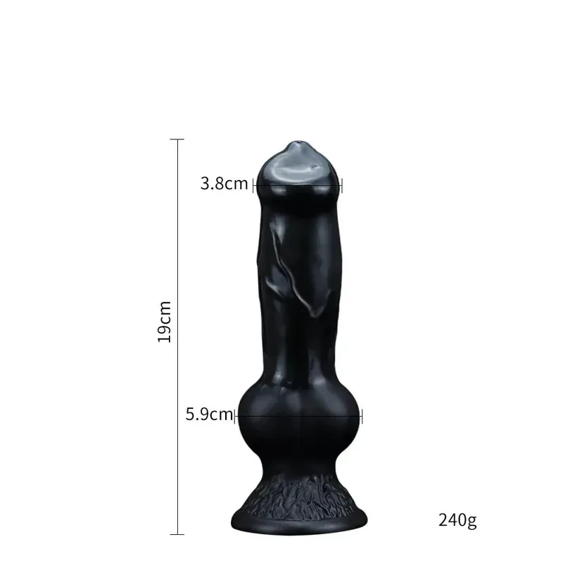 Plugue anal realista para cachorro, enorme, com ventosa, silicone, grande, massageador de próstata, brinquedos sexuais adultos para homens e mulheres