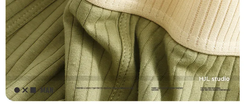 3 unidades/pacote 100% algodão sólido listrado boxer masculino sexy malha respirável u virilha roupa interior alta elástica ampliar cintura cuecas
