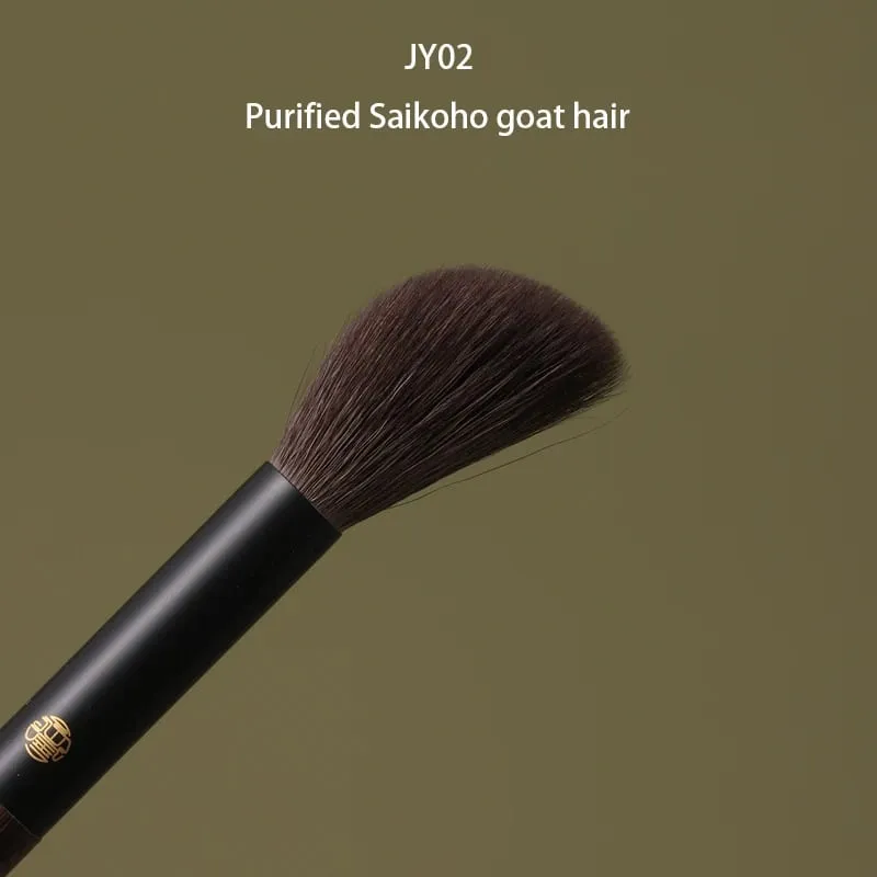 Professional Handmade Makeup Brushes 1PC Squirrel Fox Horse Goat Hair Slanted Contour Blush Brush Walnut Handle Make Up Brush
