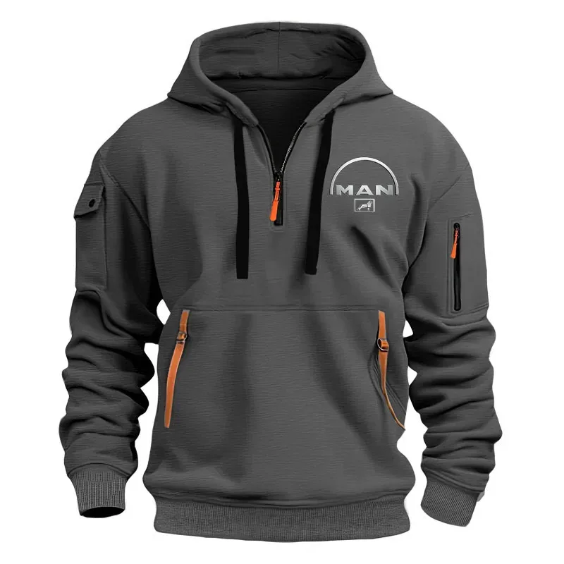 Moletons com capuz masculino meio zíper impressão nova primavera pulôver esportes topo masculino hip-hop rua oversized hoodies