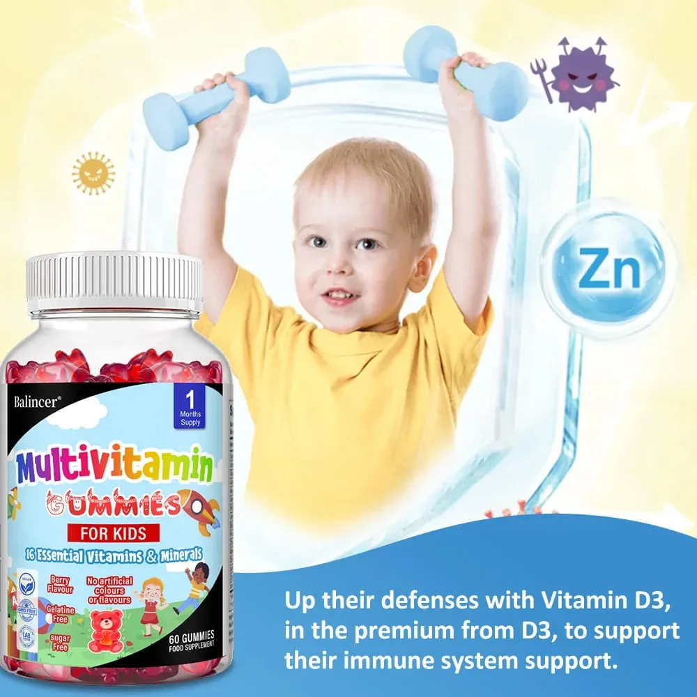 Gomas multivitamínicas infantis - 16 vitaminas e minerais essenciais - apoiam o crescimento e o desenvolvimento saudáveis — image 5