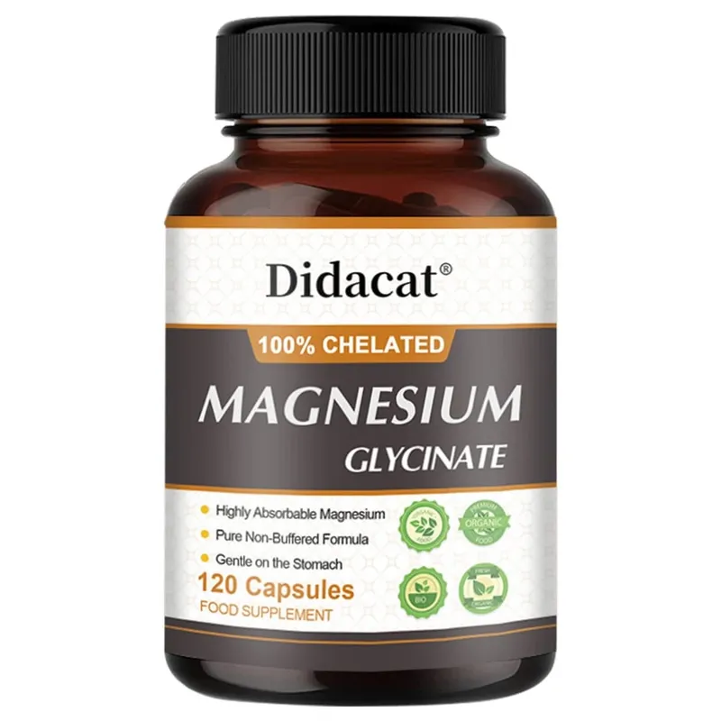 Magnésio Glicina 500mg - Apoia a Função Muscular Melhora a Qualidade do Sono Apoia a Saúde Cardiovascular e Metabólica