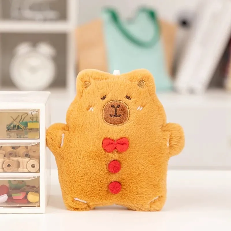 Almohada navideña Capybara, pan de jengibre, tiro relleno, sofá de felpa, respaldo, decoración para la habitación del hogar — image 9