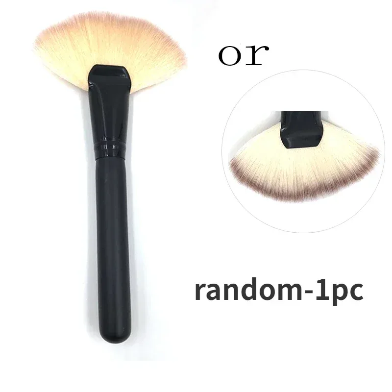 1 pçs maquiagem macia grande ventilador escova fundação blush pó iluminador escova em pó pincéis cosméticos maquiagem