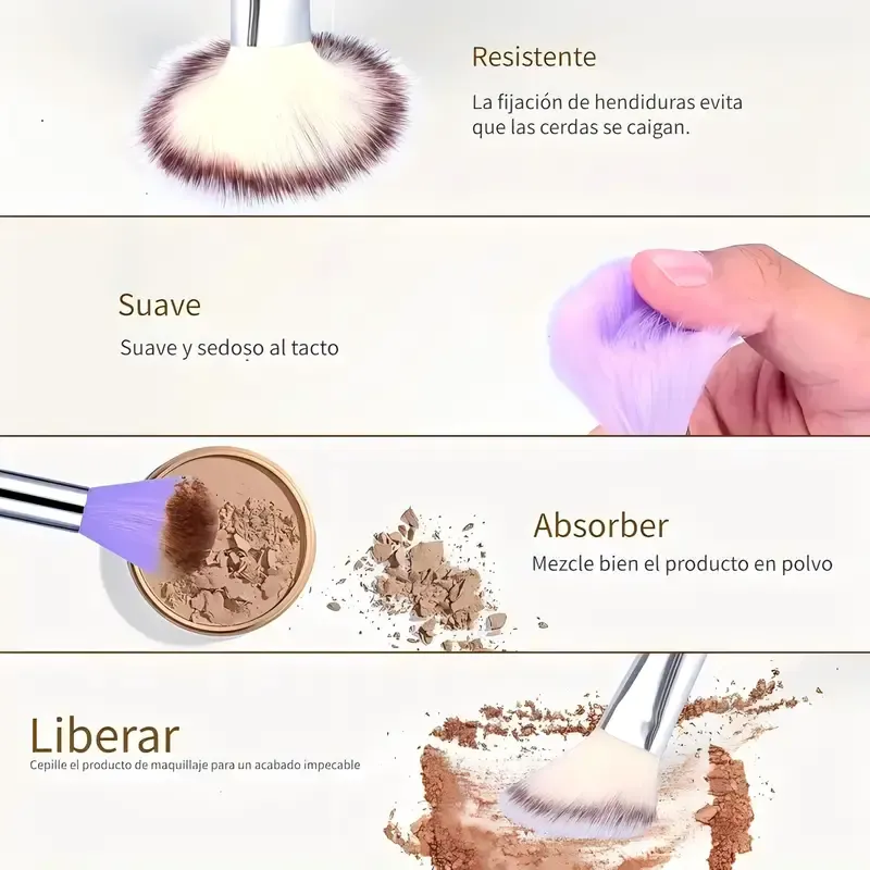 Conjunto de pincéis de maquiagem profissional, 13 peças, base, sombra, blush, pó, mistura macia, fofo, cosméticos, conjunto completo de ferramentas de maquiagem feminina