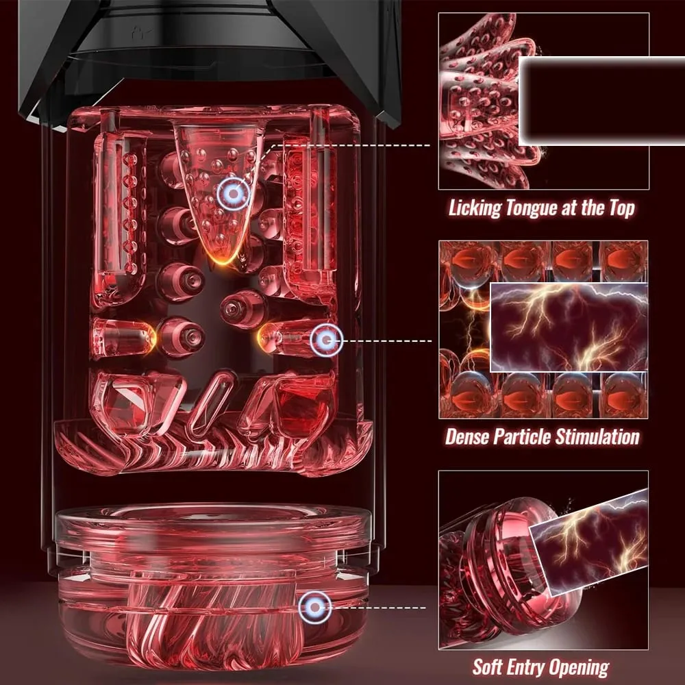 Masculino automático masturbador copo impulso rotação lambendo sucção pênis bomba bolso buceta boquete display led brinquedos sexuais para homem — image 3