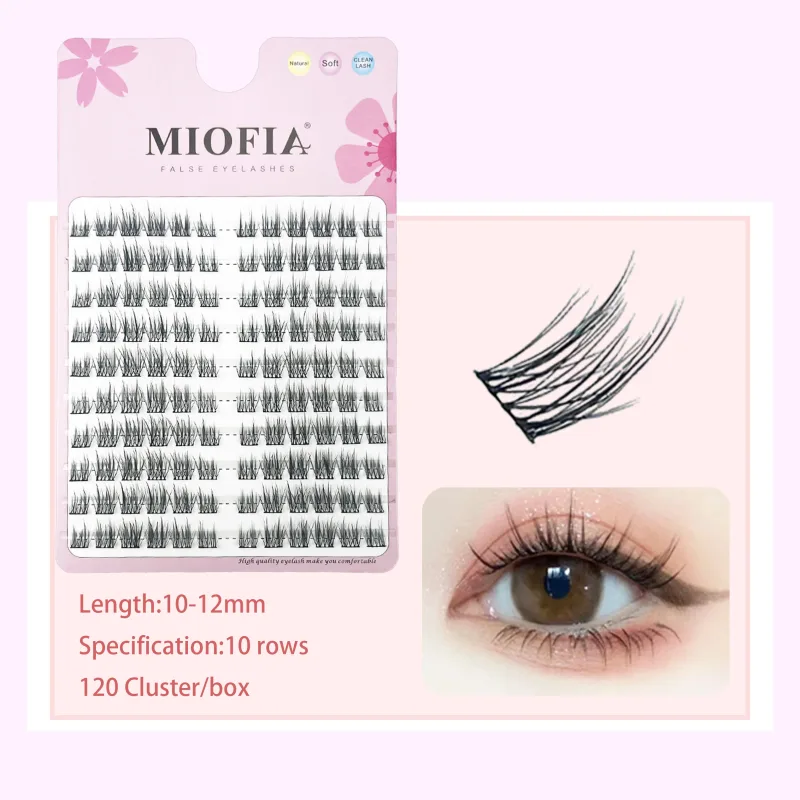 Cluster Lashes Natural Eyelash Extension Fluffy Fox Eye Lashes Mixed Tary Large Capacity Anime Lashes DIY Eyelash Cluster