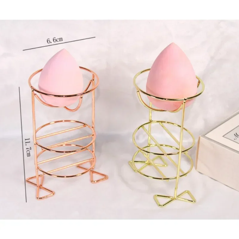 Multilayer Metal Bracket Makeup Puff Rack Cosmetic Holder Blender Display Stand Alloy Drying Power Make Up Sponge Tools