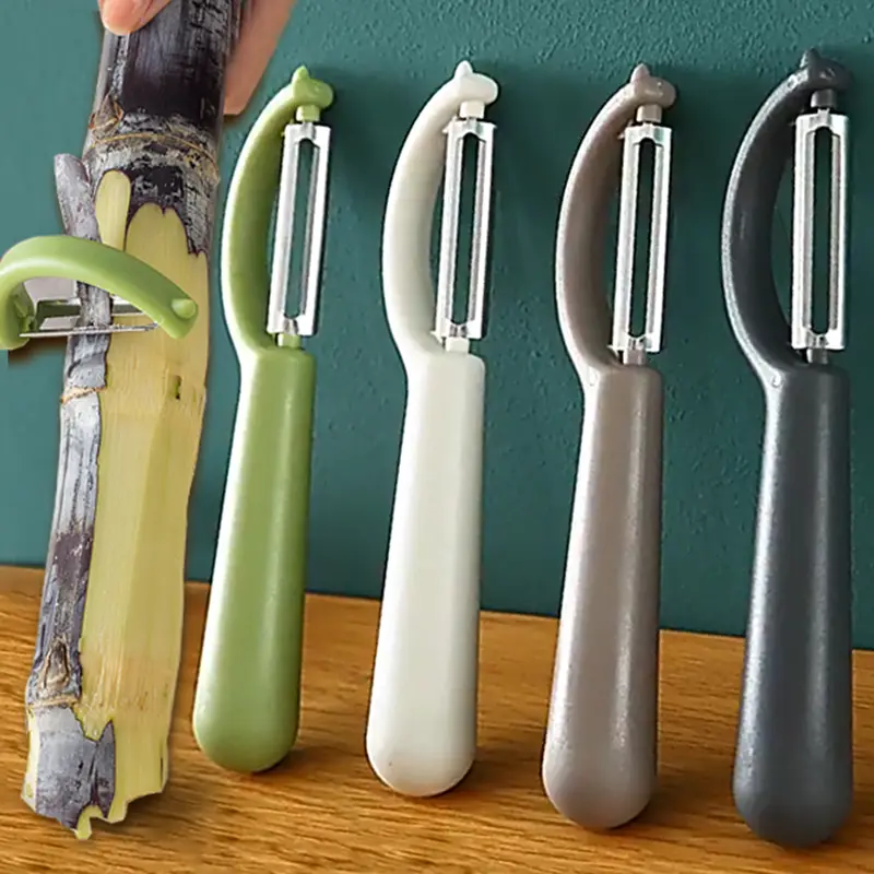 Descascador de aço inoxidável para remoção de casca de frutas batata vegetal avião descascadores manual rápido descascador vegetal cortador ferramenta cozinha — image 1