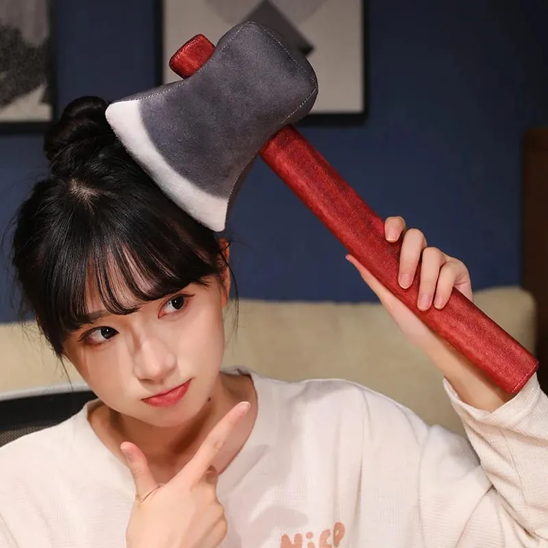 40cm Axe Plush Pillow Like Real Farmer Worker's Stuffed Instrument Prop Decor Men Gift