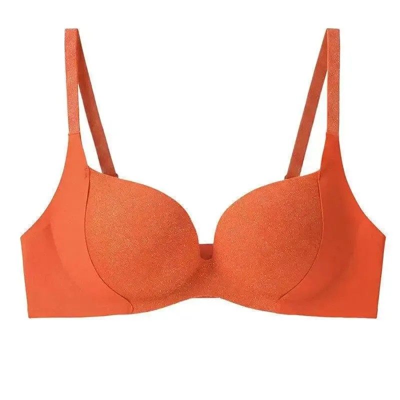 Sexy Rhinetone Push up Bra for Women with Adjustable Shoulder Straps Seamless Lifting Anti-sagging Lingerie
