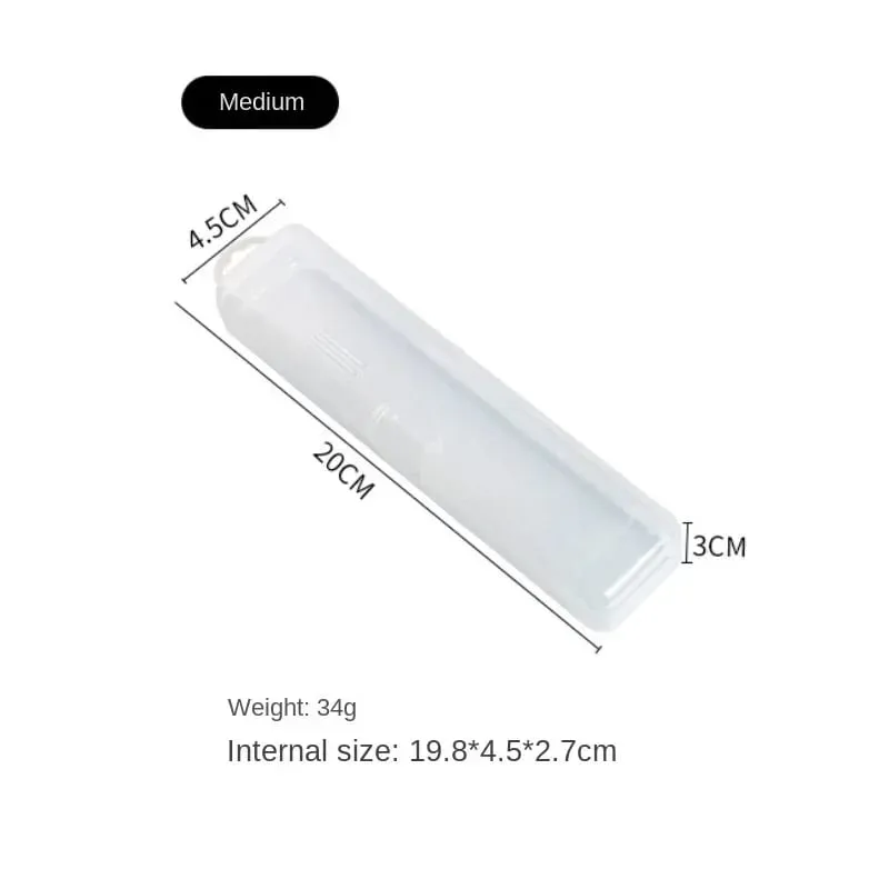 Organizador de pincel de maquiagem portátil, lápis de sobrancelha, pauzinhos, transparente com capa, caixa de armazenamento, acessórios de cozinha