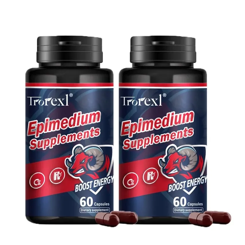 Suplemento masculino de resistência e energia para tumescência, complexo Eleuthero Root Wolfberry Epimedium