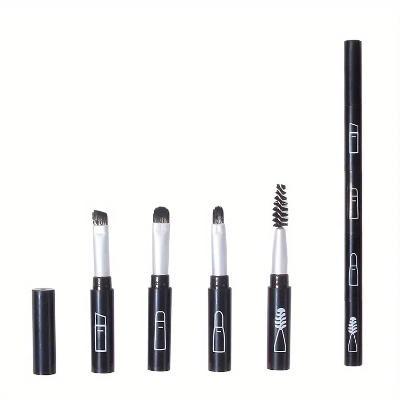 4 em 1 conjunto de pincéis de maquiagem multifuncional gadget de maquiagem destacável lábio sombra escova esponja sombra escova para viagens em casa
