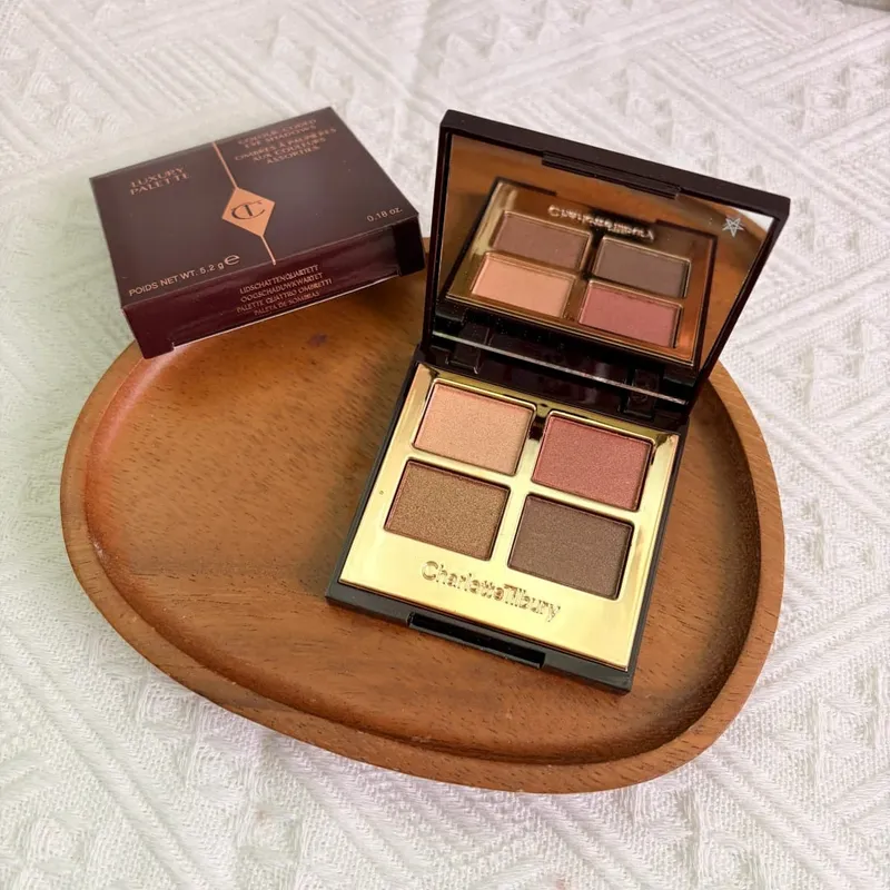 Charlotte Tilbury 4Pan Velvet&9Pan Silk Shimmer Eyeshadow&Cream Blush Dewy Long Lasting Buildable Blendable Natural Glow Makeup