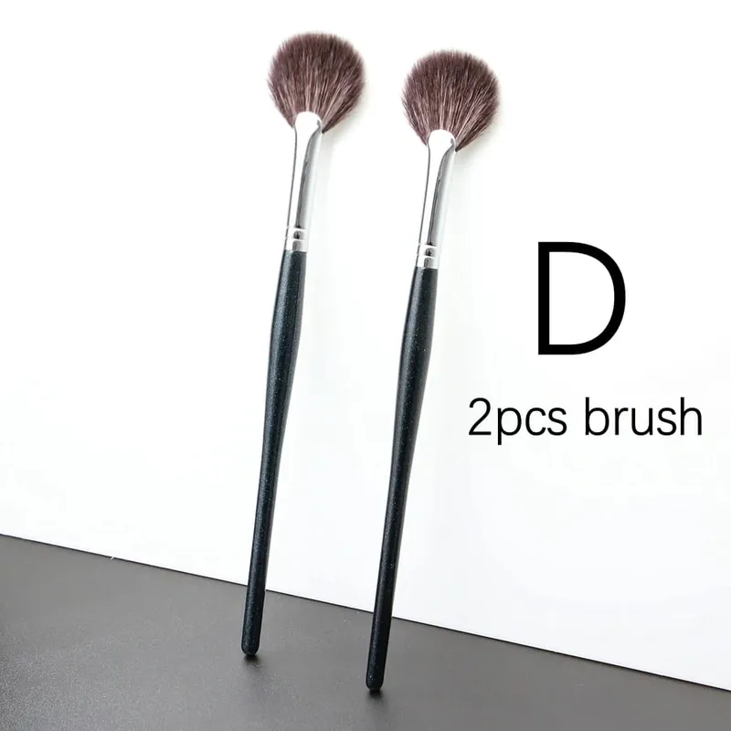 Fan Highlighter Brushes Maquiagem Top Cabra Cabelo Liquidificador de alta qualidade Make Up Brush