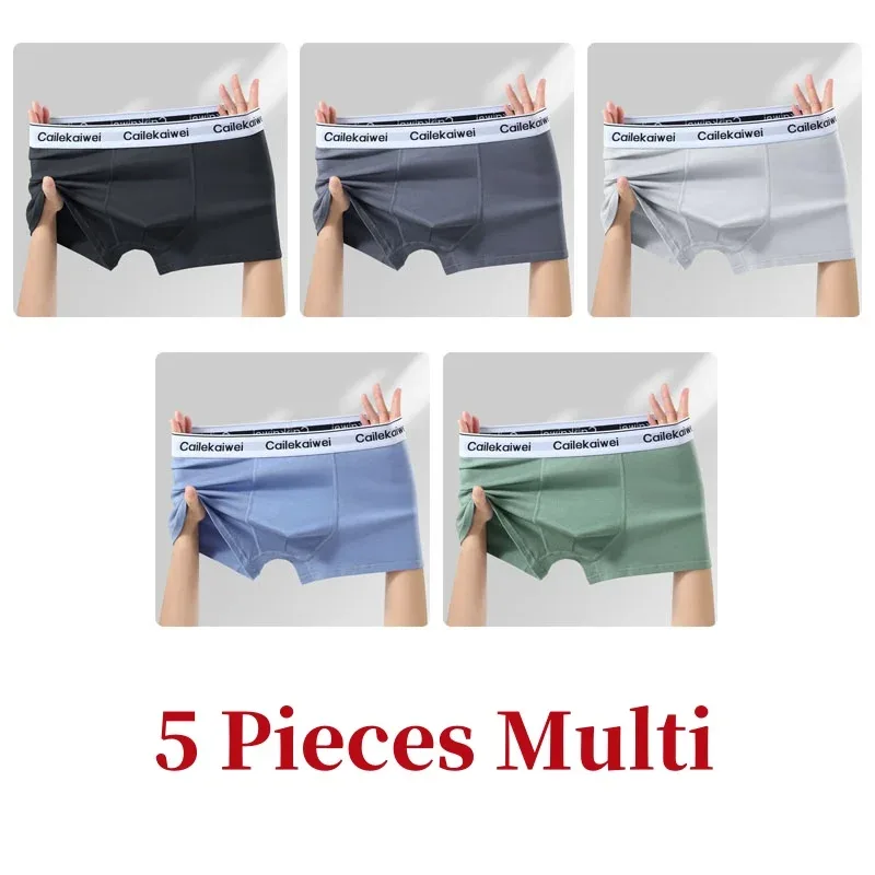 5 pçs boxer shorts roupa interior masculina sexy calcinha de algodão puro sólida elasticidade homem cuecas boxers masculinos homme u lingerie convexa