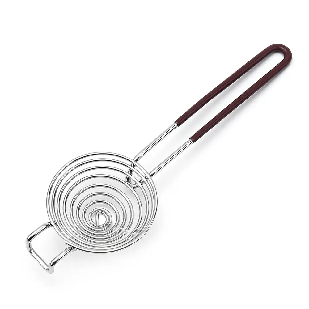 1pc de aço inoxidável separador branco ovo criativo alça estendida proteína ovo branco gema separador panela quente pesca