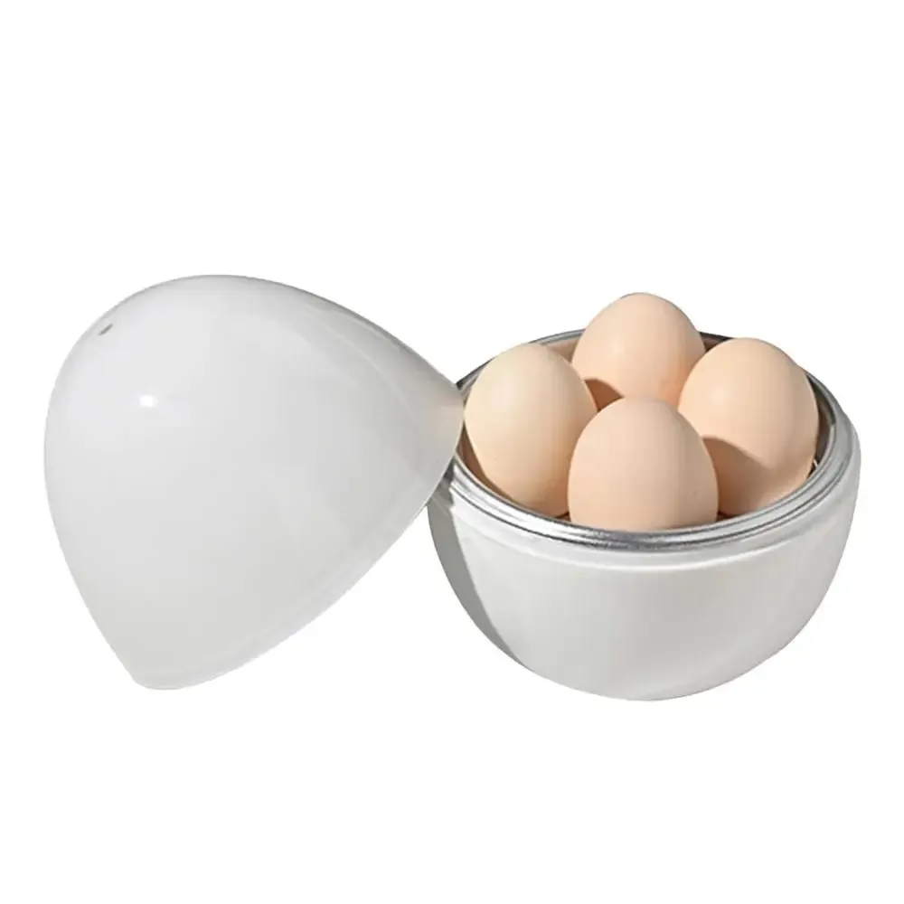 Vaporizador de ovos de micro-ondas, caçadores de ovos cozidos com tampa, vaporizador de ovos para ovos cozidos macios e duros, utensílios de cozinha para fervura rápida de ovos