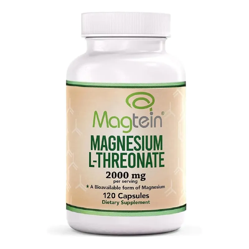 L-Treonato de Magnésio Sono e Suporte Cognitivo - alta Absorção - Forma Mais Biodisponível de Magnésio - 2000mg -120cápsulas