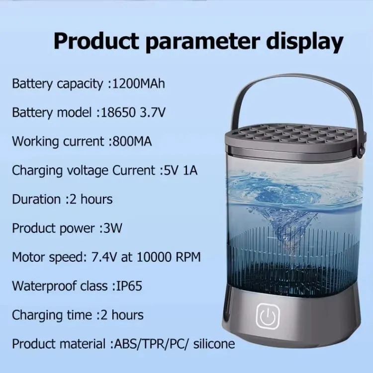 Limpador de pincéis de maquiagem elétrico portátil com plugue USB Ferramenta de limpeza de pincéis de maquiagem recarregável Limpeza automática de pincéis de maquiagem