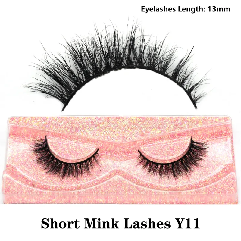 Half Eye Lashes Natural 3D Mink Short False Eyelashes Fluffy Wispy Cross Strip Fake Lashes Soft Half Eyelashes Extension Makeup — image 10